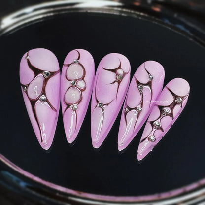 LM06 Purple Aura Cyberpunk Nails