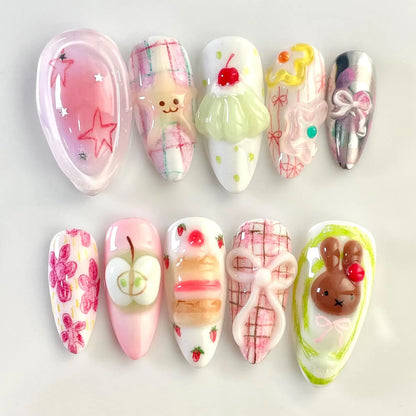 LM38 3D Sweet Kawaii Dessert Nails