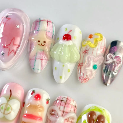 LM38 3D Sweet Kawaii Dessert Nails